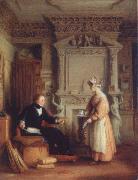 Mulready, William Interior with a portrait of Fohn Sheepshanks china oil painting reproduction